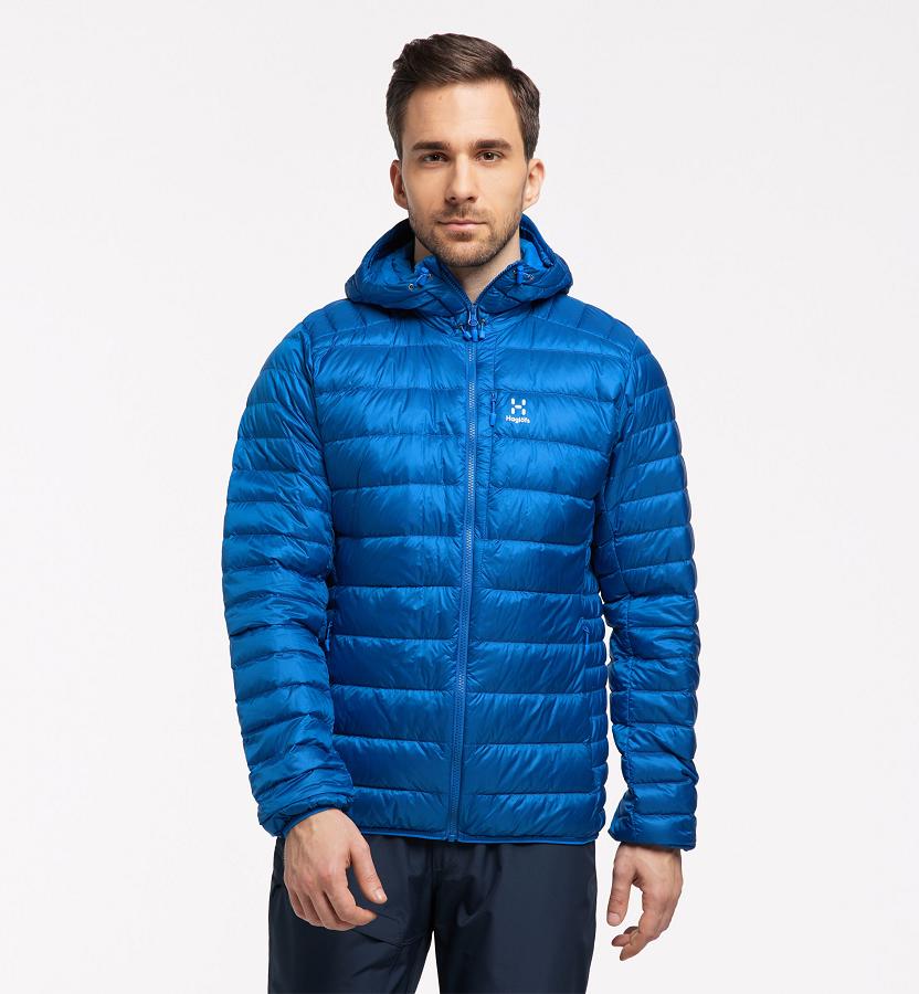 Haglöfs Mens Roc Down Jacket Blue New Zealand 07529LNPD